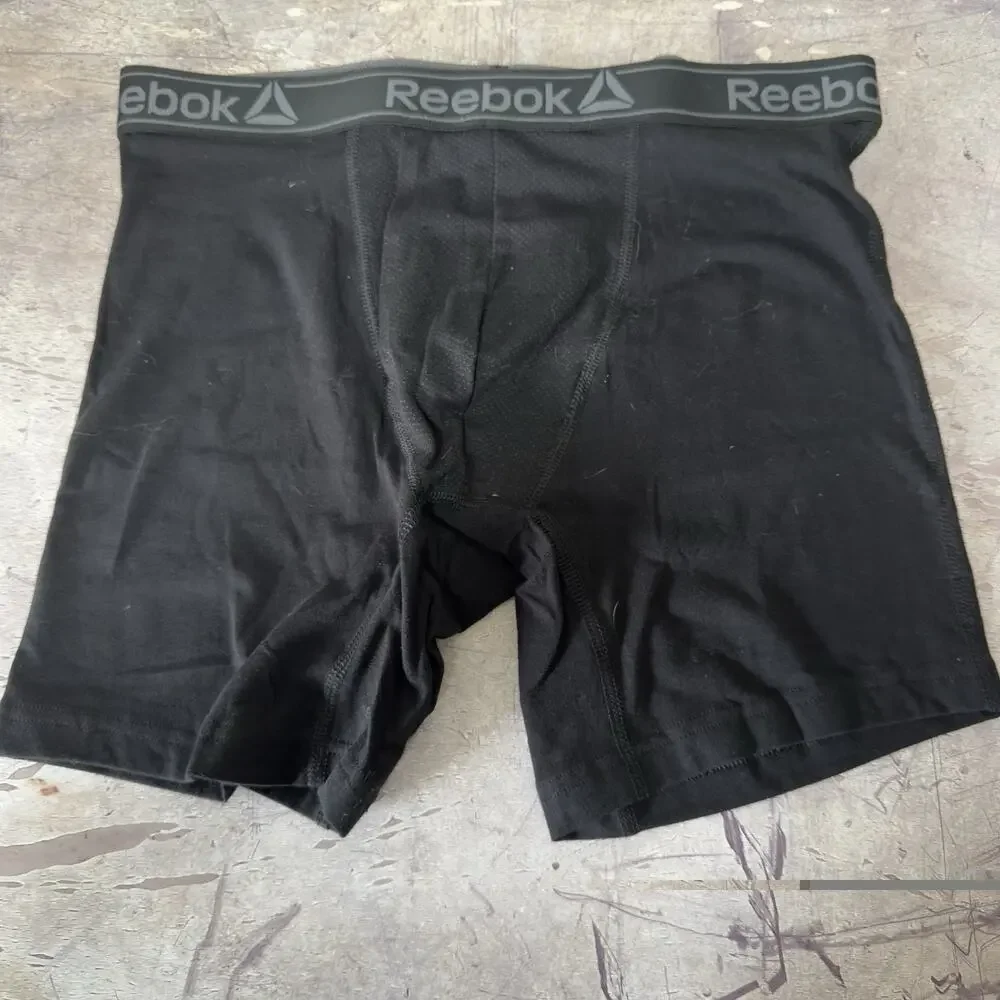 Reebok Performance Boxer Briefs 2 Pack Medium Black Gray